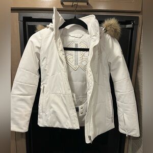Girls white puffer jacket